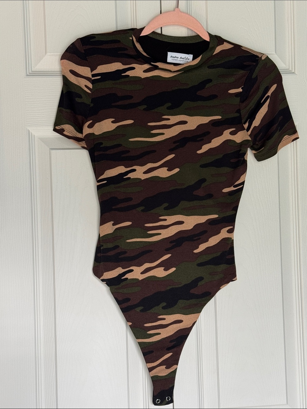 Camouflage One-Piece Bodysuit - Olive Green Camo